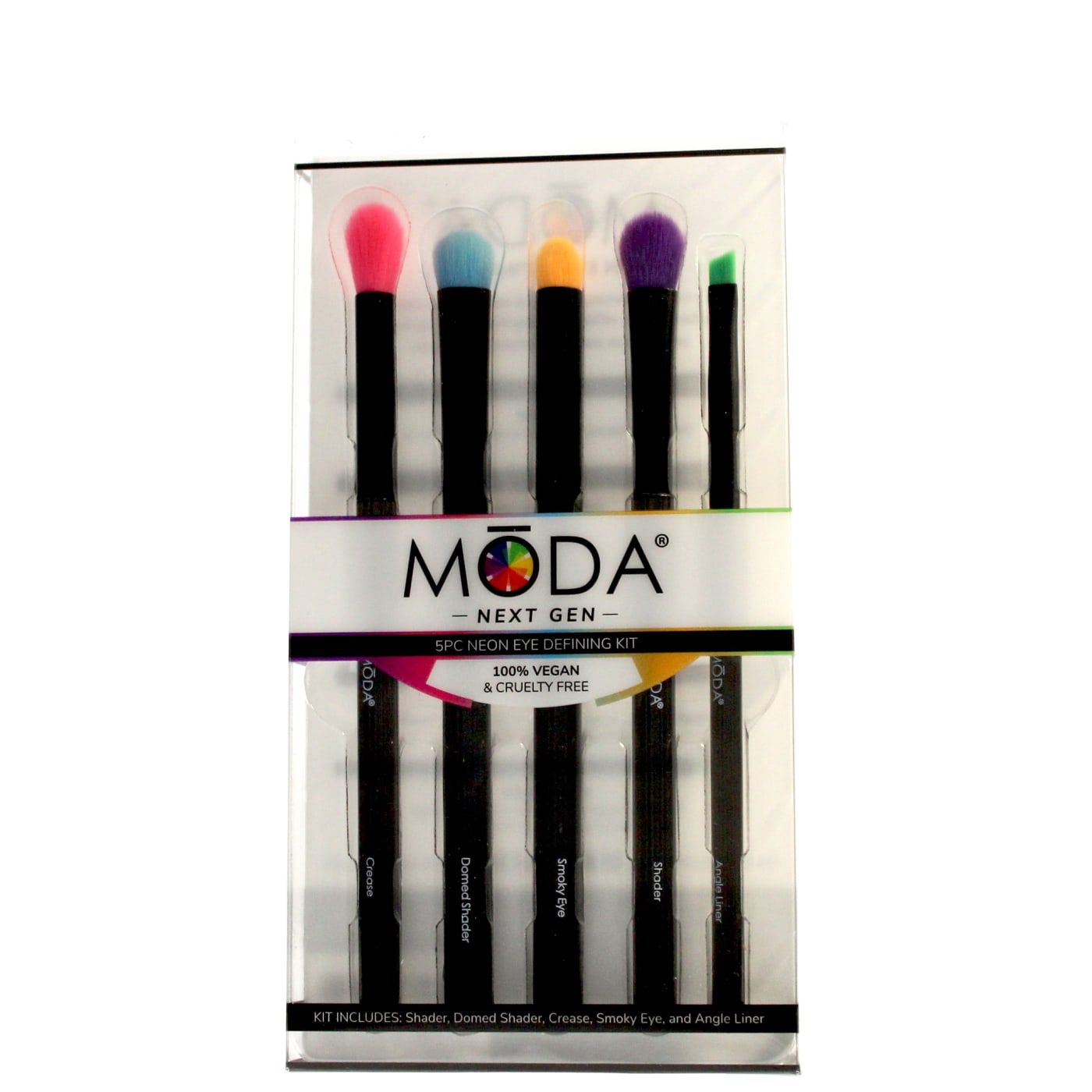 Royal & Langnickel Moda Next Gen Neon Eye Defining Brush Set 5pc