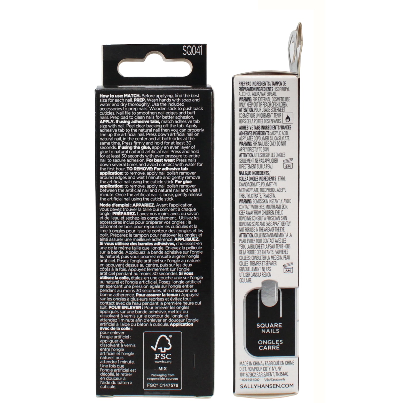 SALLY HANSEN SALON EFFECTS FALSE NAILS SQUARE WHAT A STAR