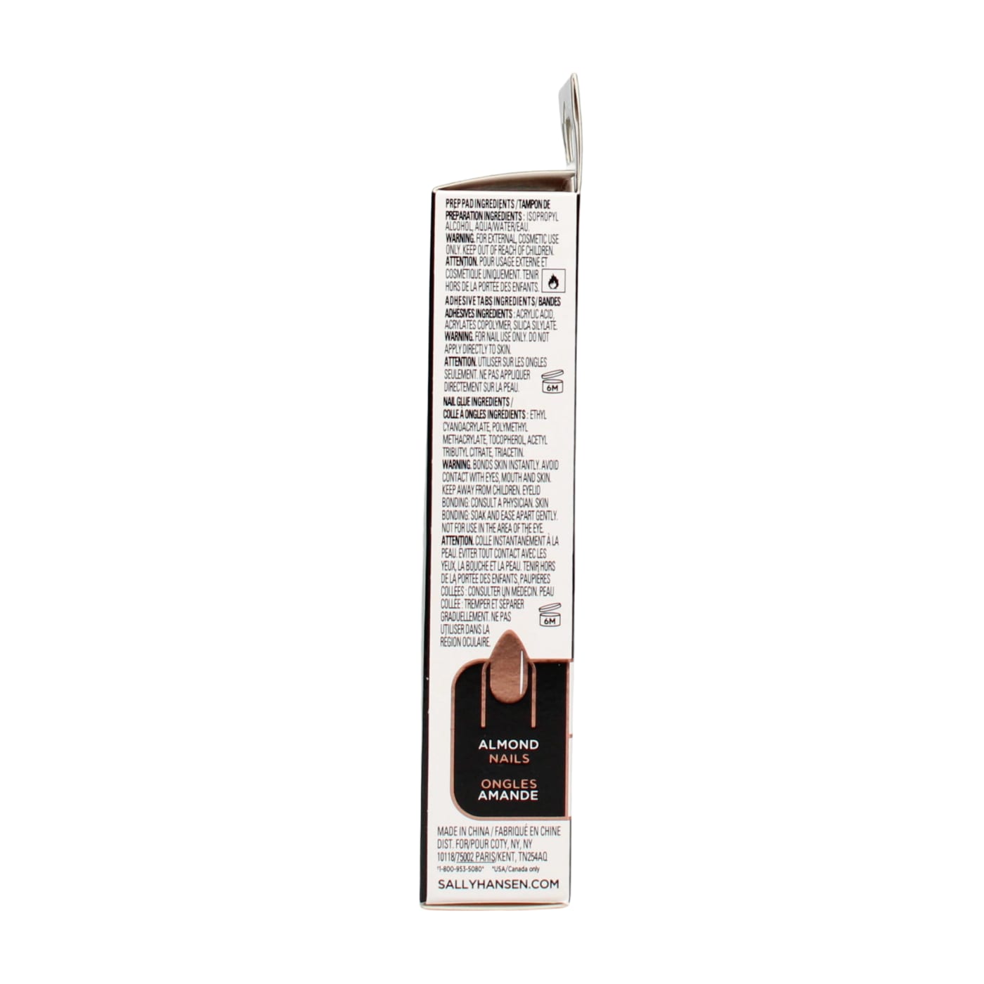 SALLY HANSEN SALON FALSE NAILS NEEDING SPACE ALMOND