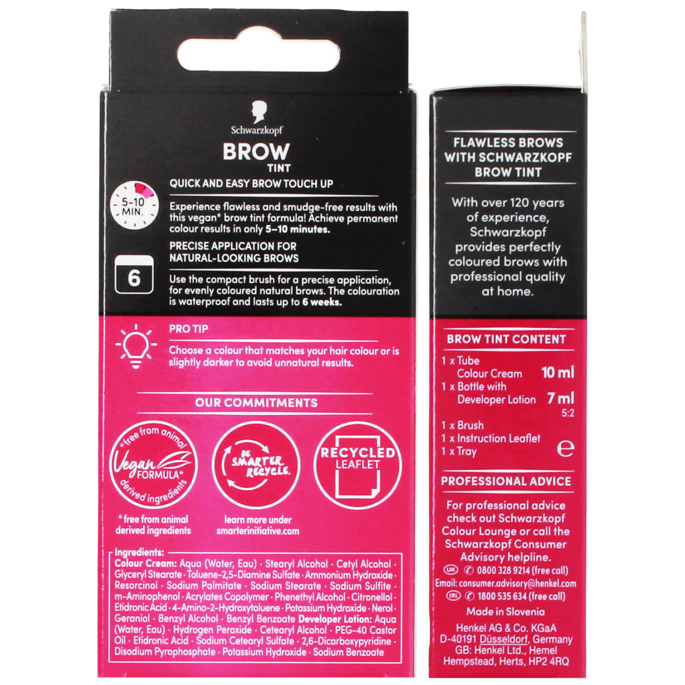 Schwarzkopf 17ml Eyebrow Tint Dark Brown