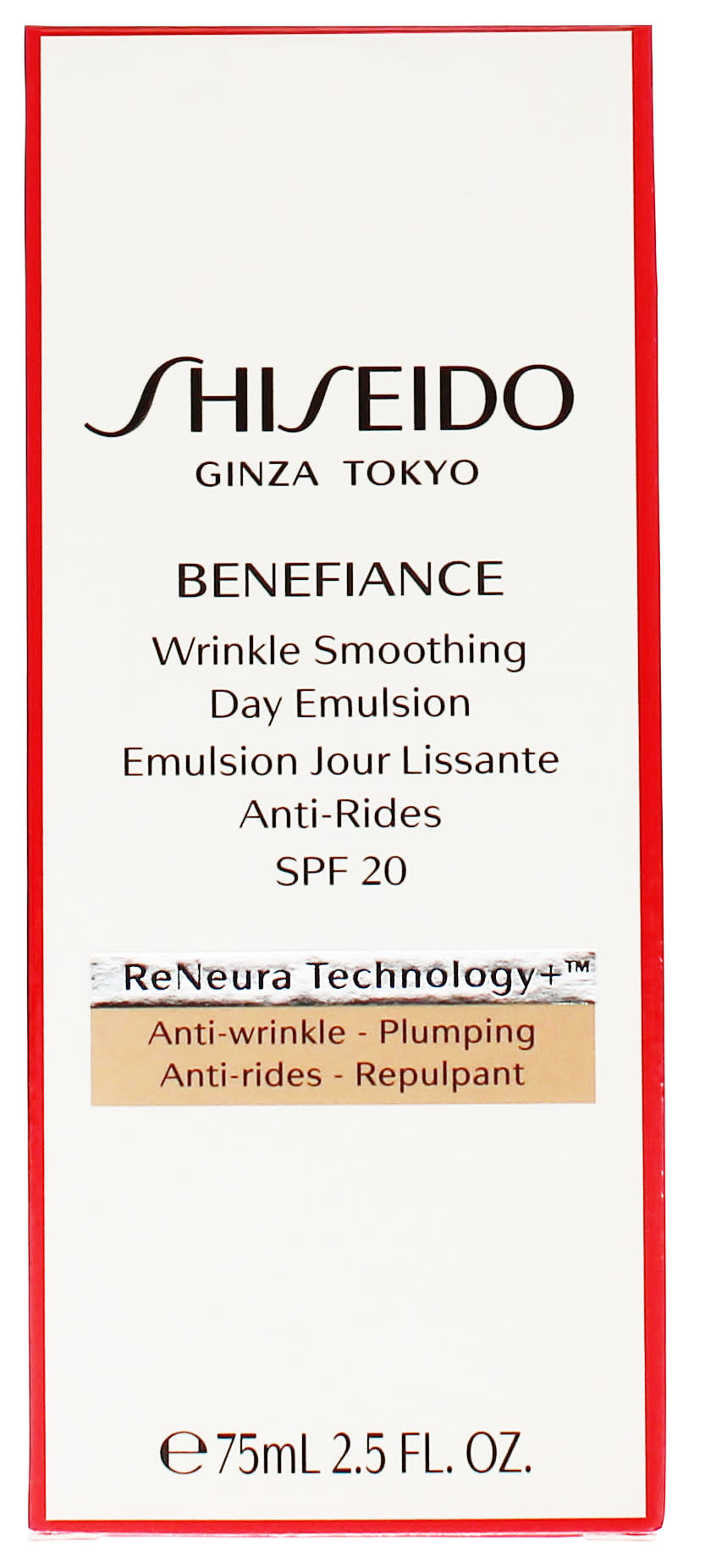 SHISEIDO 75ML BENEFIANCE WRINKLE SMOOTHING DAY EMULISION SPF20