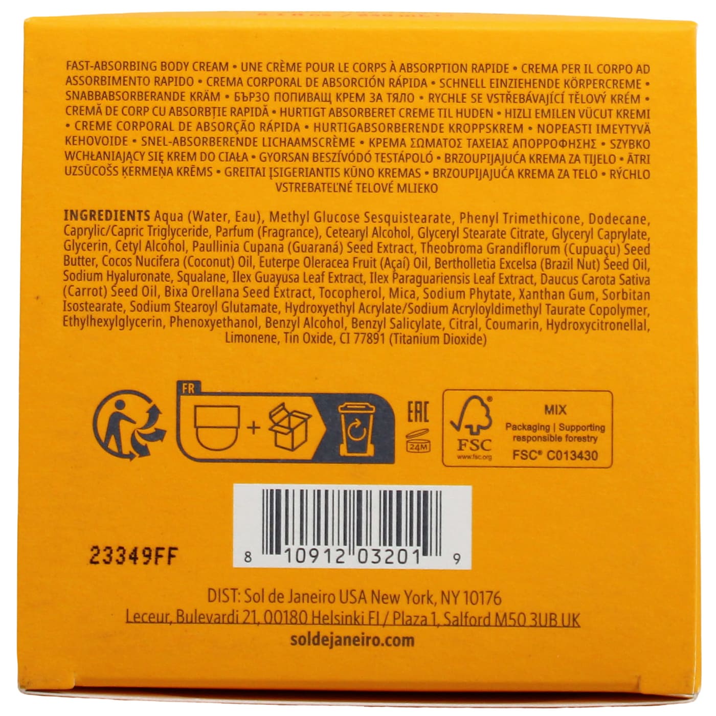 Sol De Janeiro Brazilian Bum Bum 240ml Body Cream Cheirosa 62 Fragrance