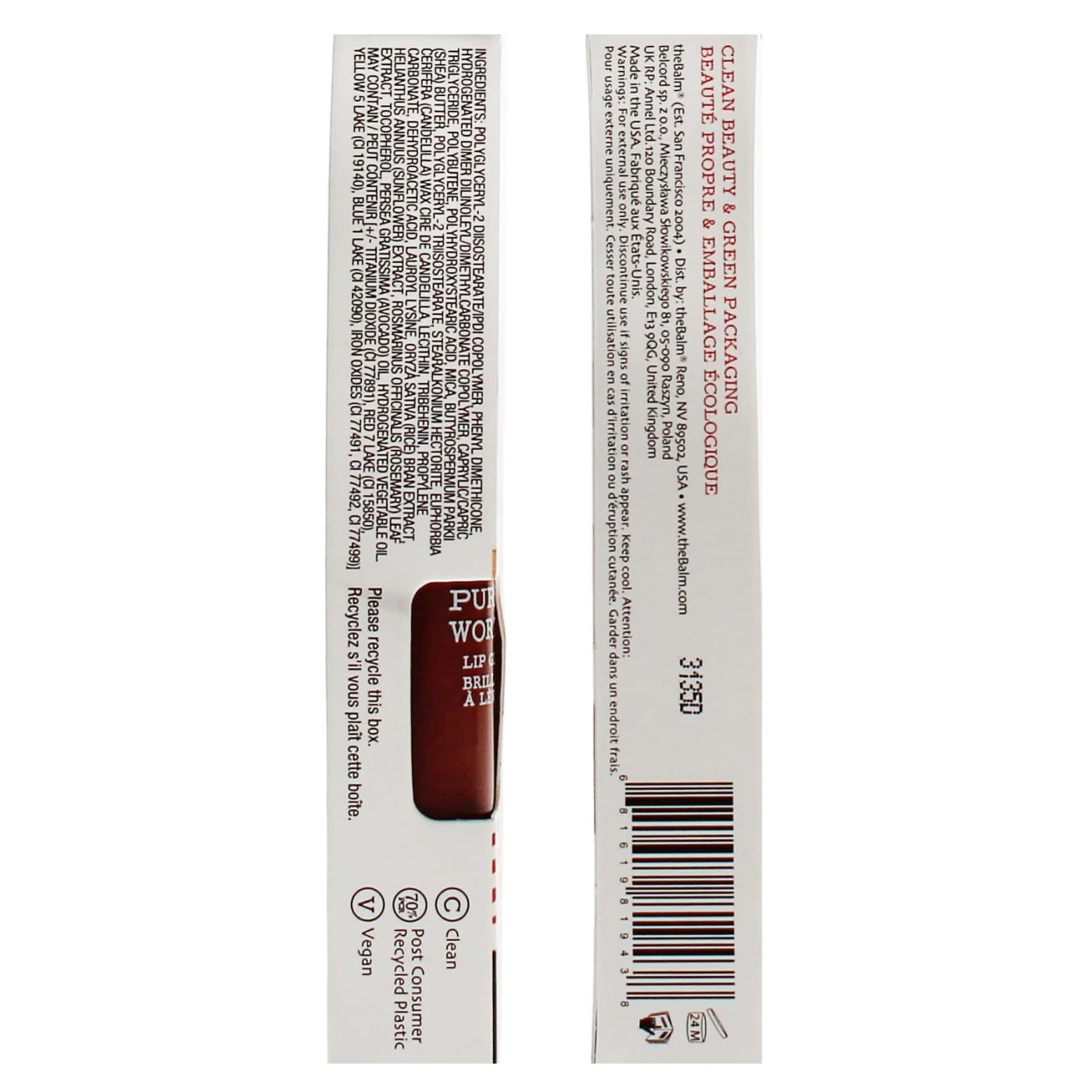Thebalm Purseworthy L/Gloss Pink