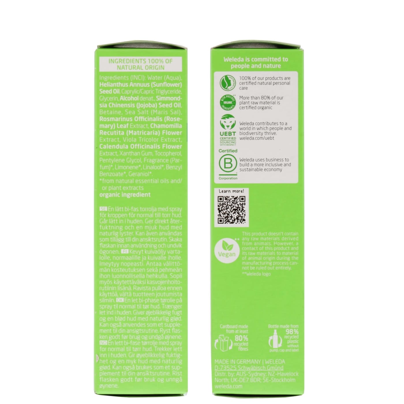 WELEDA SKIN FOOD 100ML LIGHT OIL 04/25