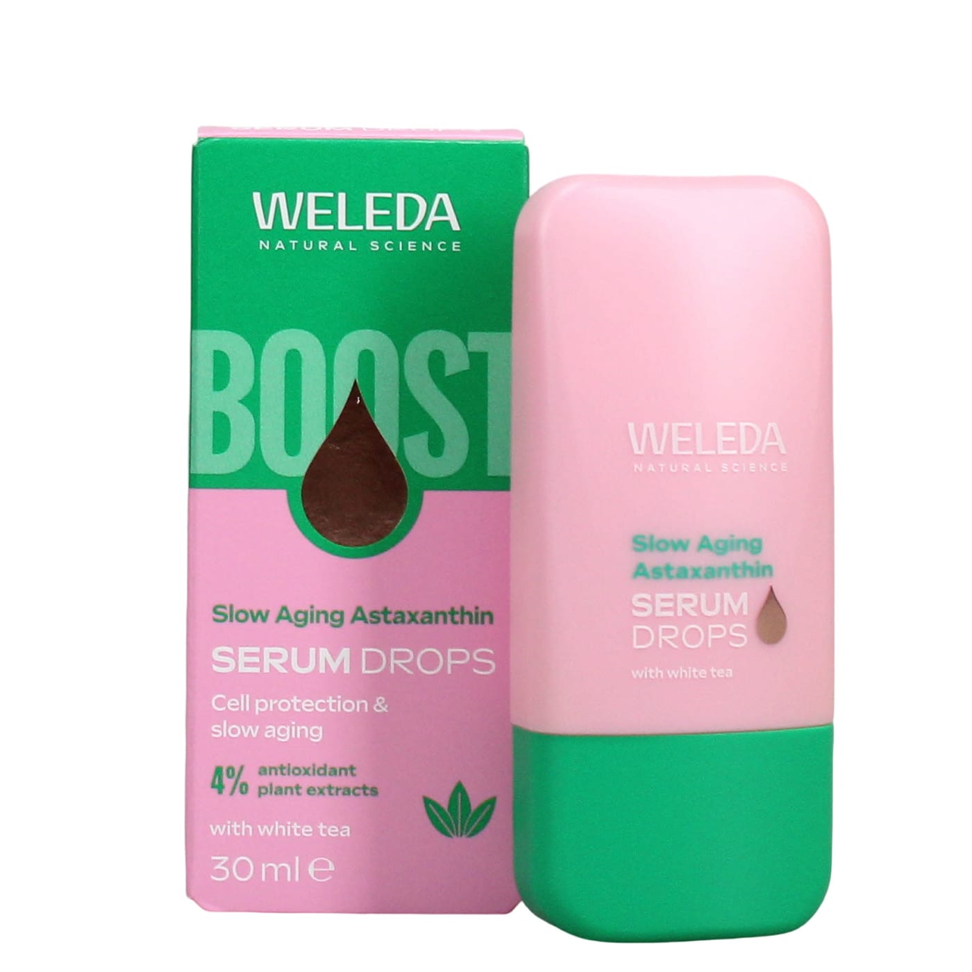 WELEDA BOOST 30ML SERUM DROPS SLOW AGING ASTAXANTHIN WITH WHITE TEA