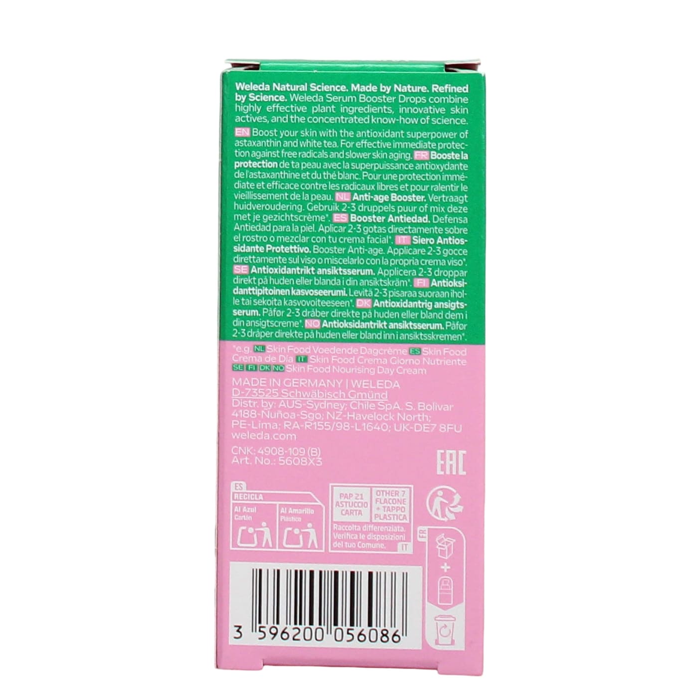 WELEDA BOOST 30ML SERUM DROPS SLOW AGING ASTAXANTHIN WITH WHITE TEA