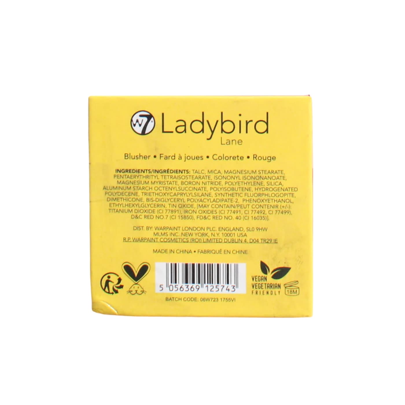 W7 Blusher Ladybird Lane