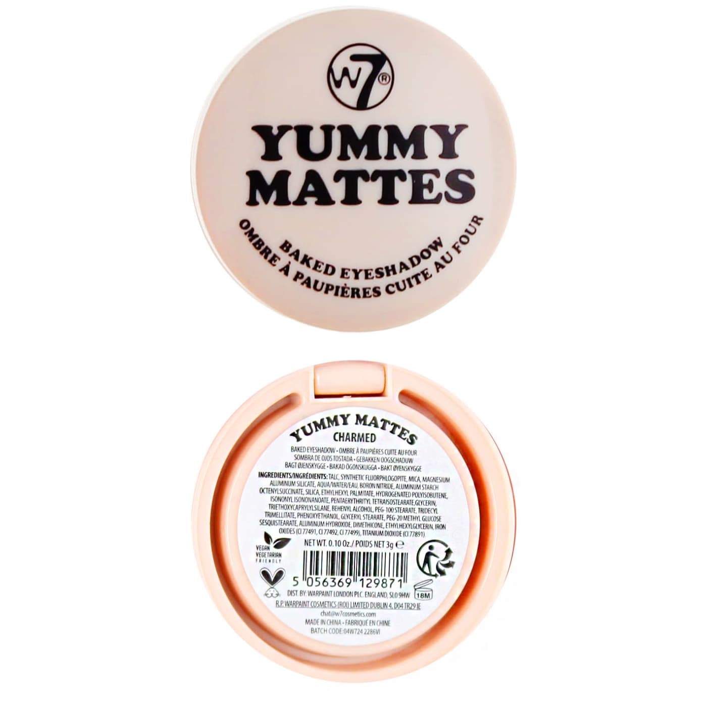 W7 YUMMY MATTES BAKED 3G EYESHADOW CHARMED