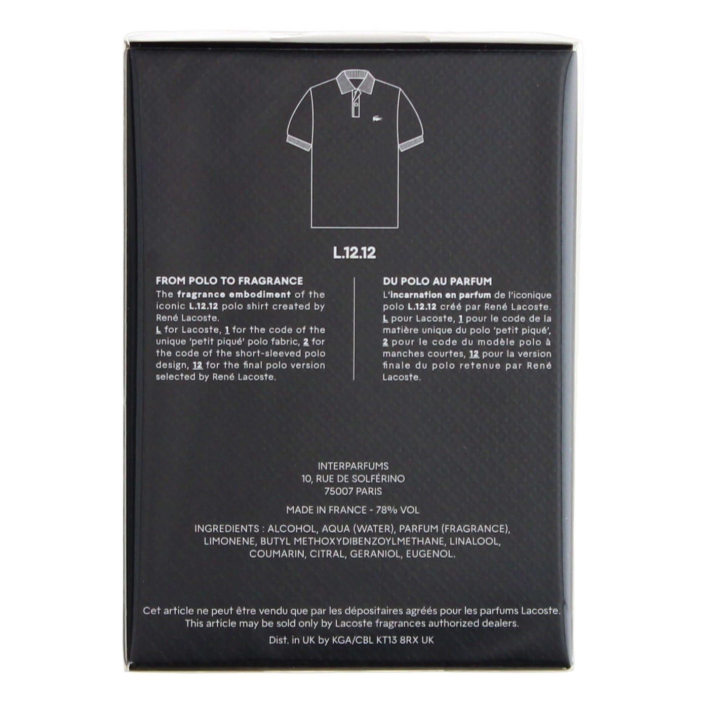 Lacoste L1212 Noir 50ml EDT Spray