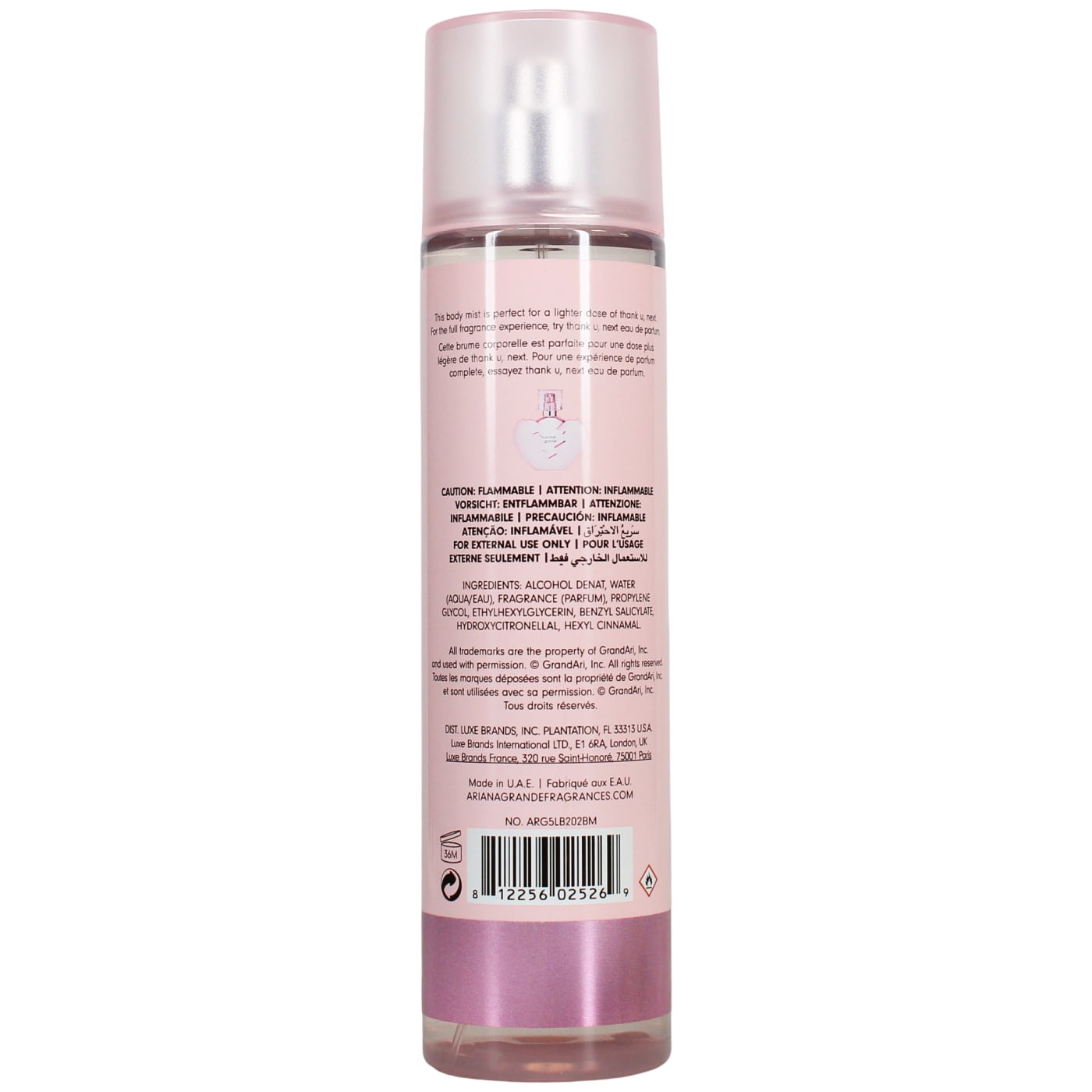ARIANA GRANDE THANK U NEXT 236ML BODY MIST