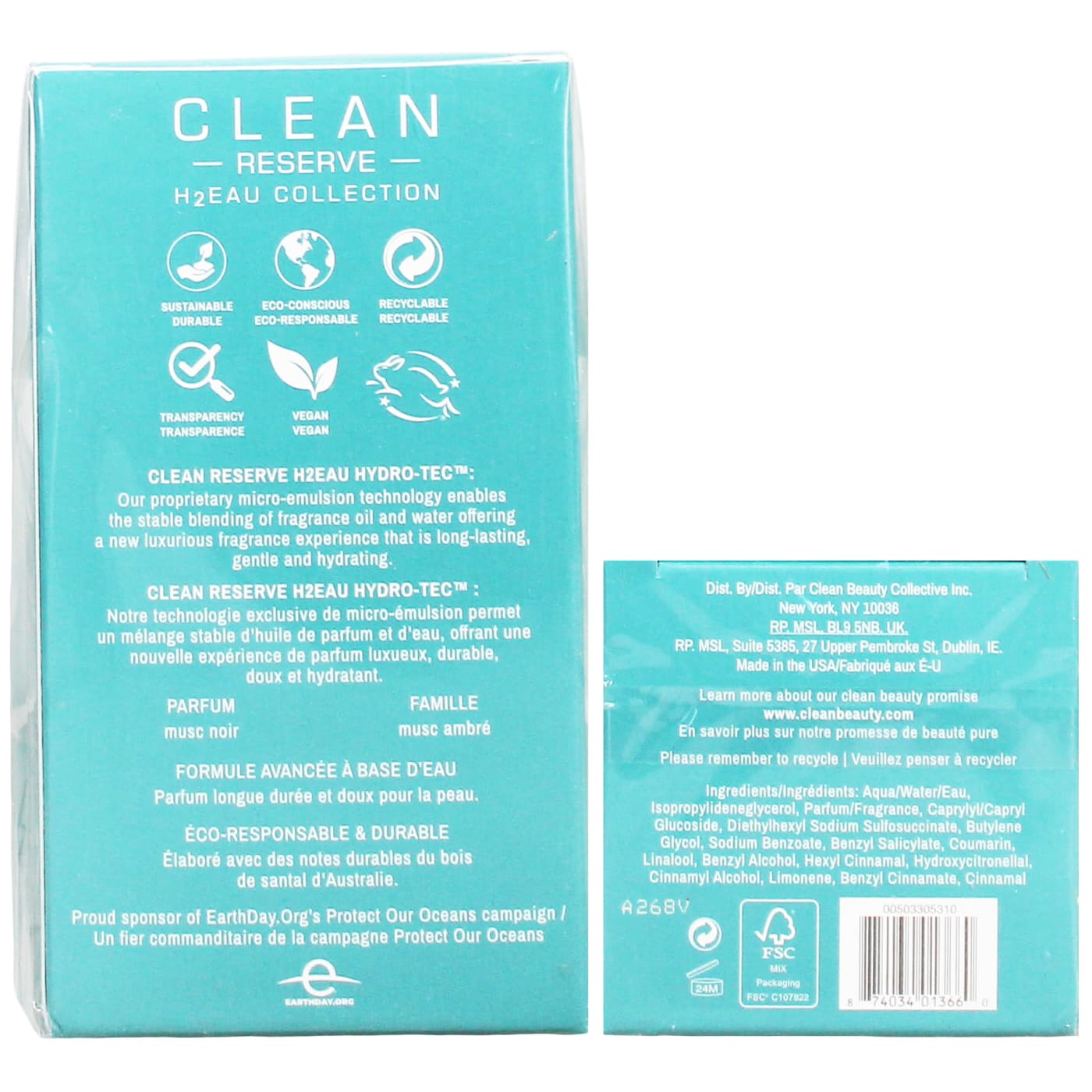 Clean Reserve H2eau 50ml Musk Noir EDP Spray