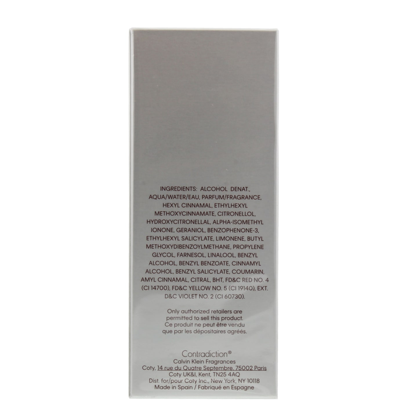 CK CONTRADICTION FOR HER 100ML EDP SPRAY