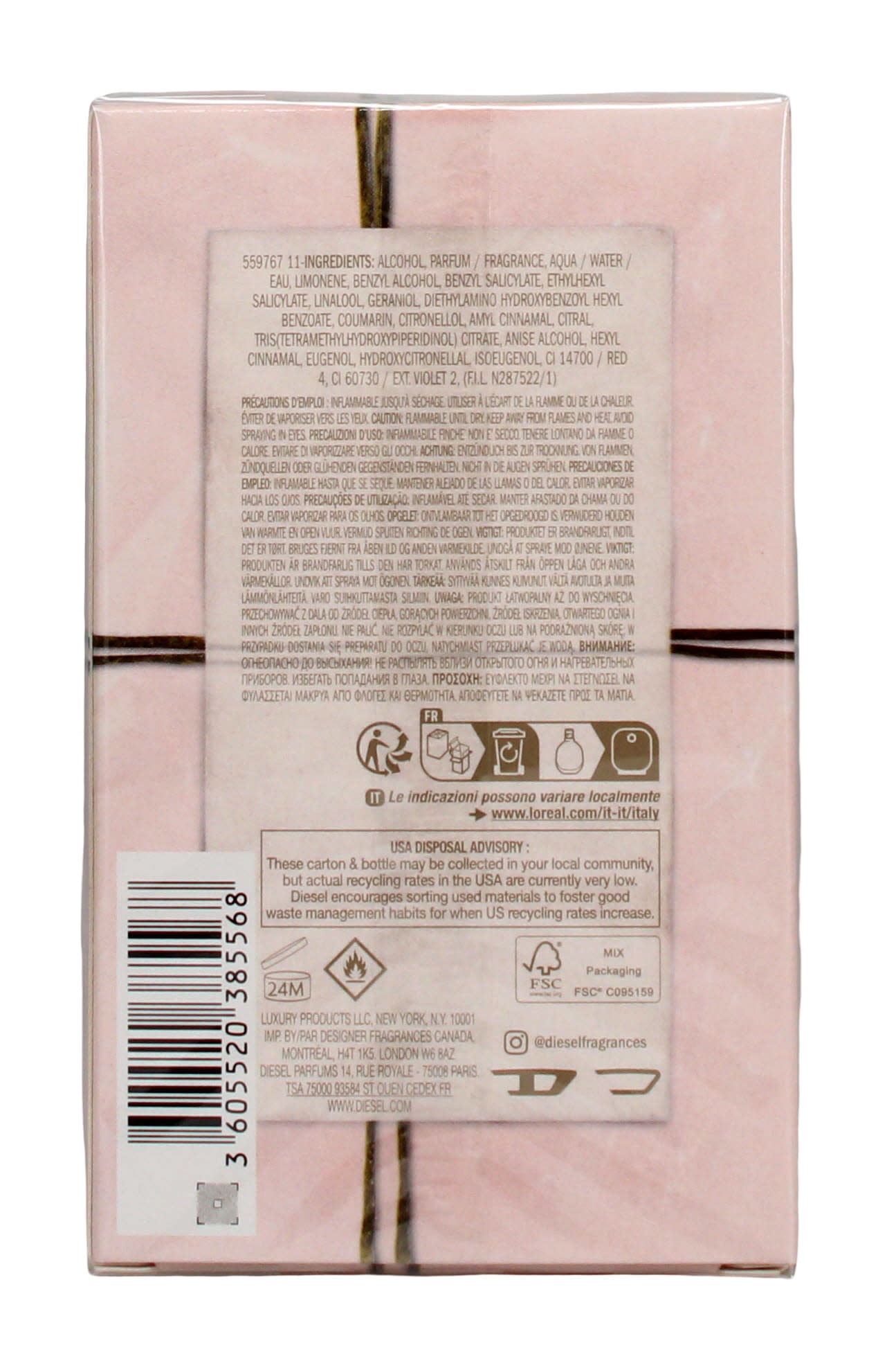 DIESEL FUEL FOR LIFE 50ML EDP SPRAY