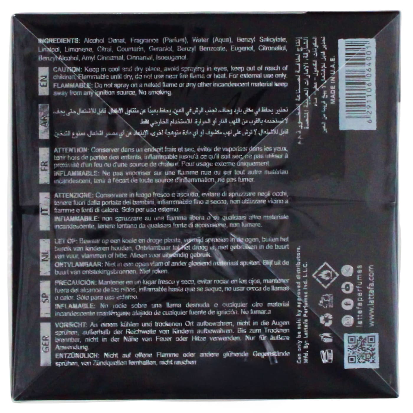 LATTAFA 24 CARAT WHITE GOLD 100ML EDP SPRAY