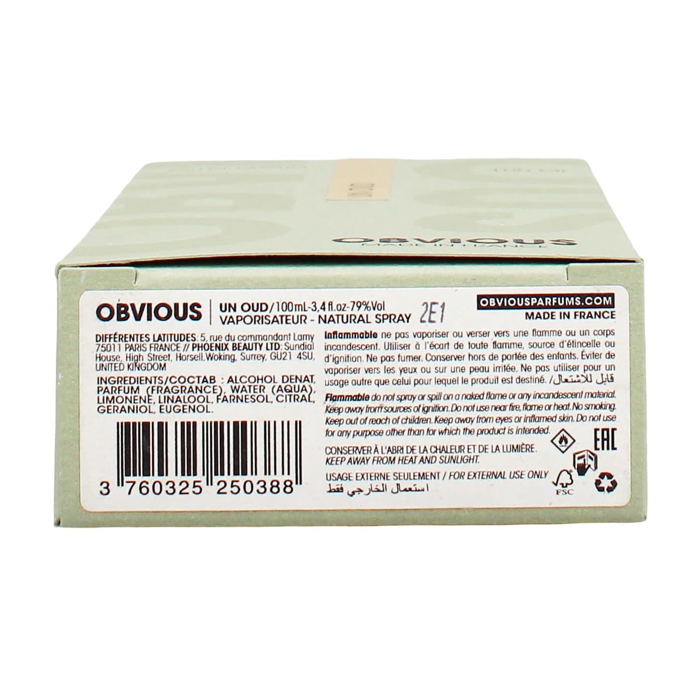 Obvious Un Oud 100ml EDP Spray