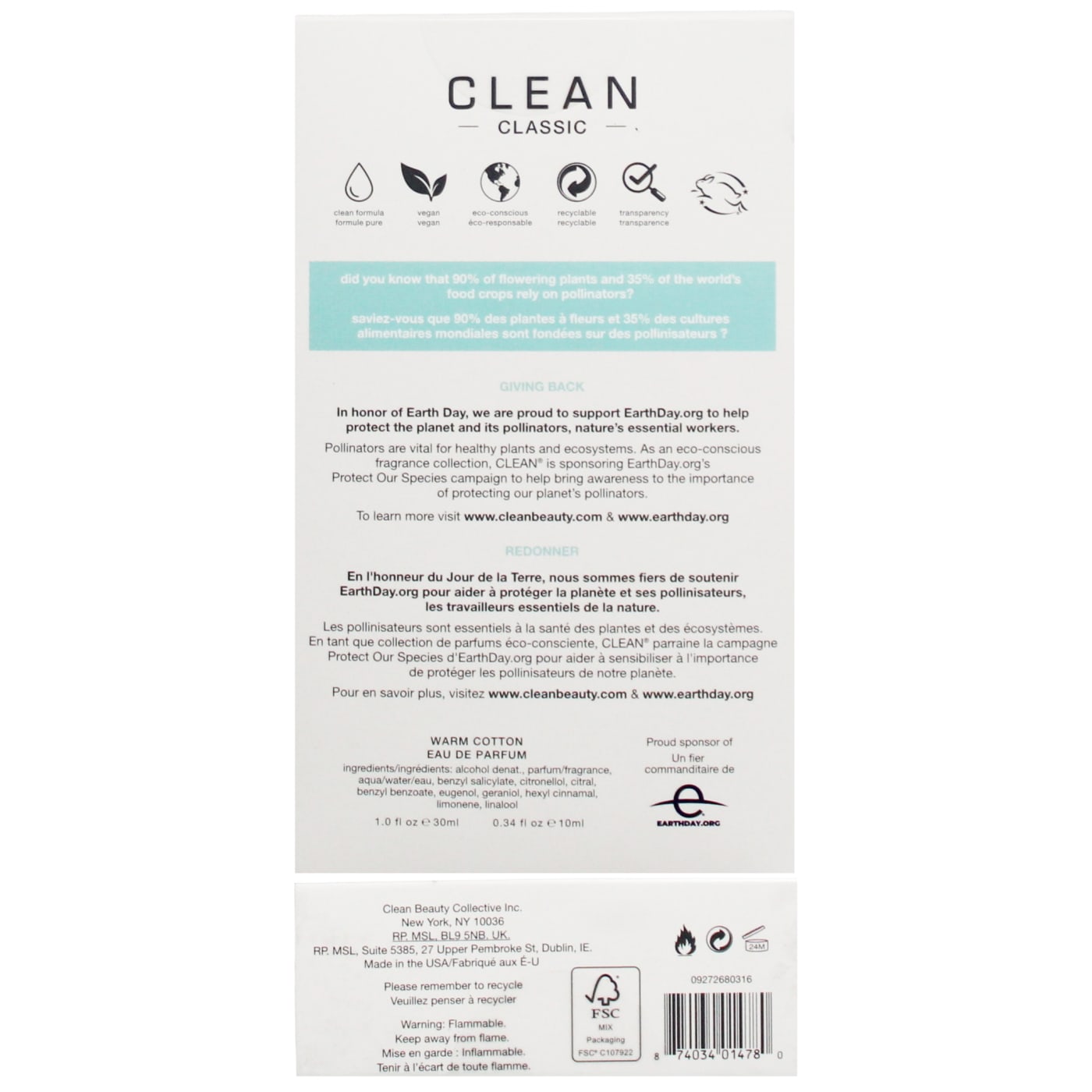 CLEAN CLASSIC WARM COTTON EDP 2PC SET