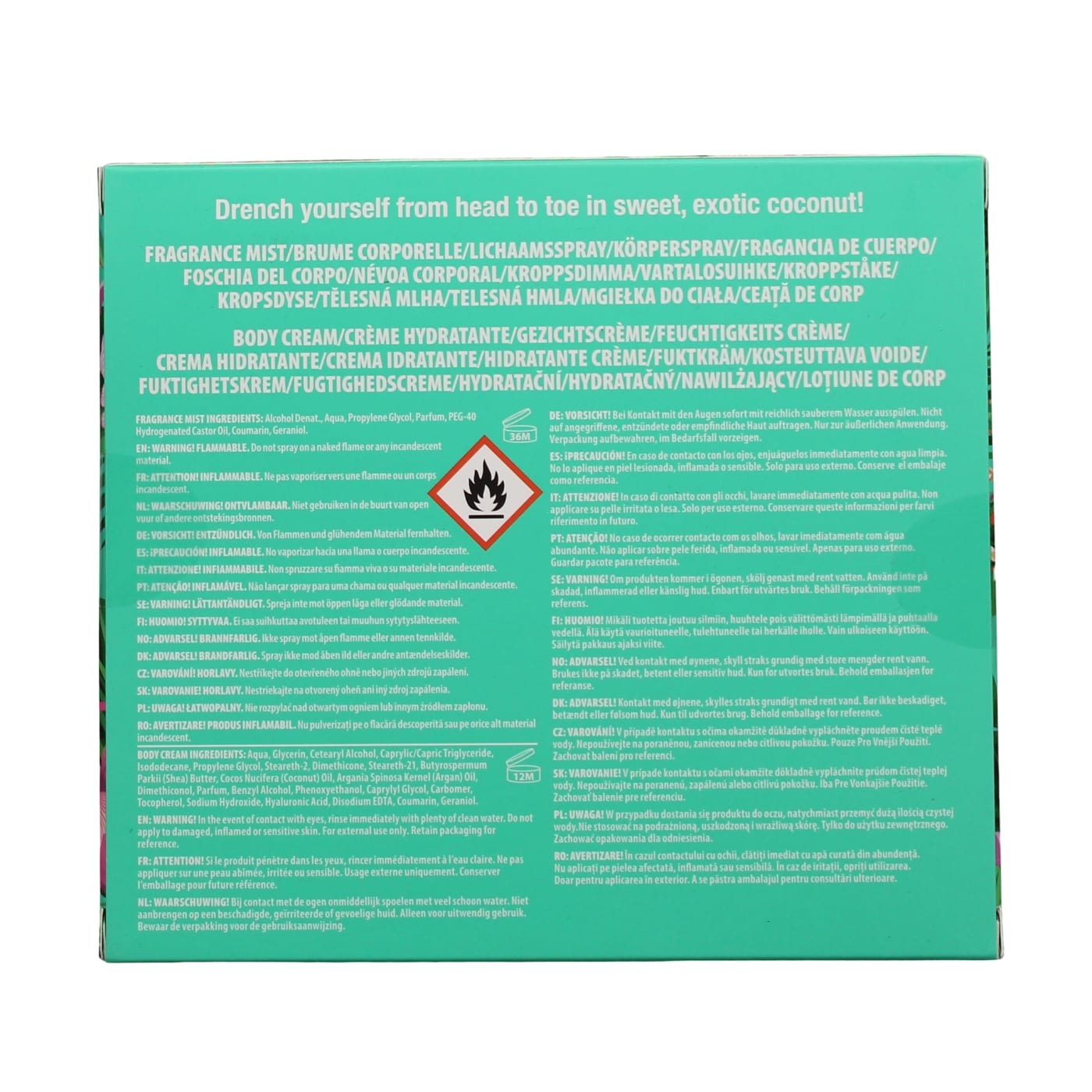 SUMMER BEAUTY COCONUT DUO SET (220ML BODY CREAM, 145ML MIST)