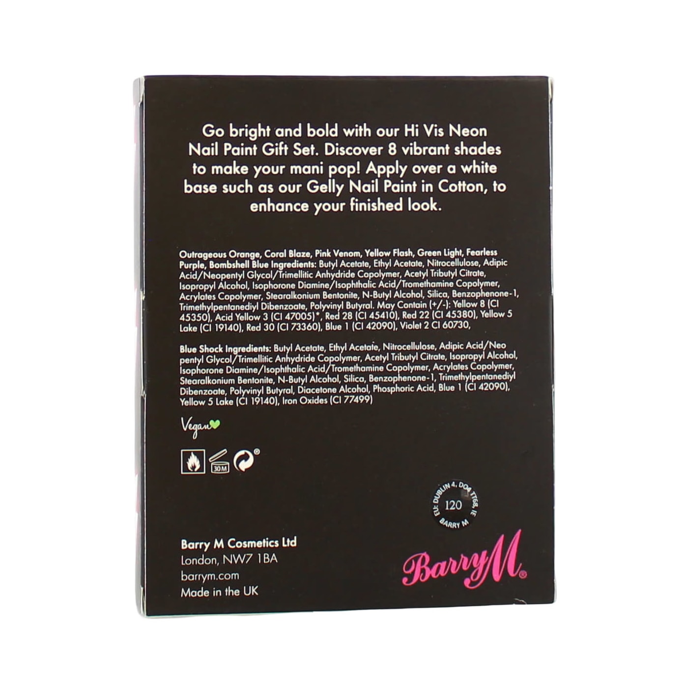 BARRY M HI VIS NAIL POLISH GS 8PC
