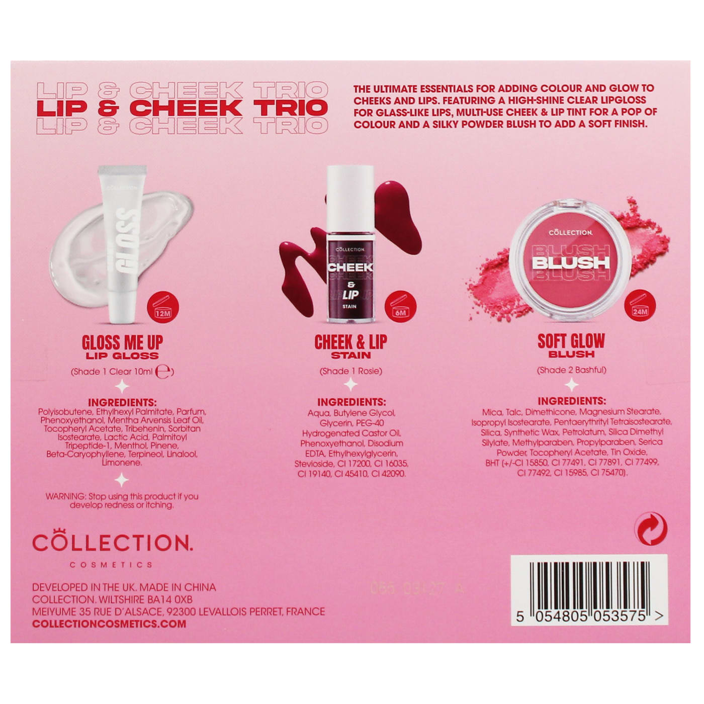 Collection Lip & Cheek Trio Gift Set