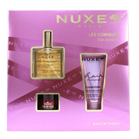 Nuxe The Iconics Gift Set 3pc (50ml Huile Prodigieuse Dry Oil, 50ml Shampoo & 15g Lip Balm)