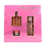 Nuxe Pink Fever Set 3pc (50ml Huile Prodigieuse Floral Dry Oil, 100ml Micellar Water & 15g Lip Balm)