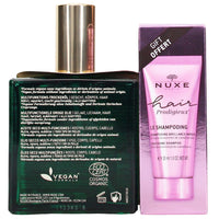 Nuxe Huile Prodigieuse Neroli 100ml Multi-Purpose Dry Oil & Nuxe Hair Prodigieux 30ml Shampoo High Shine Gift