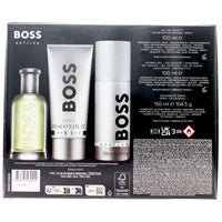Hugo Boss Boss Bottled Gift Set 3pc 100ml EDT Spray, 100ml Shower Gel & 150ml Deodorant Spray)