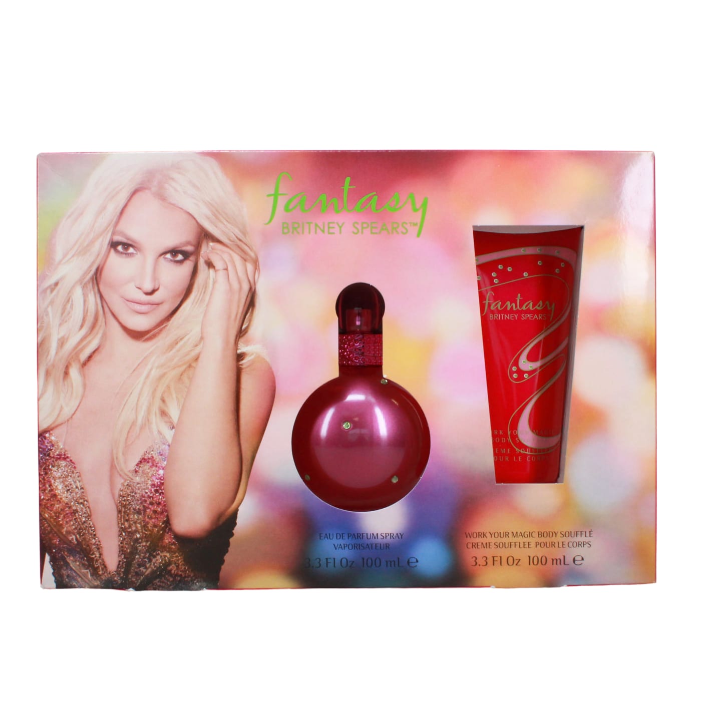 BRITNEY SPEARS FANTASY GIFT SET 2PC (1X 100ML EDP SPRAY & 1X 100ML BODY SOUFFLE)