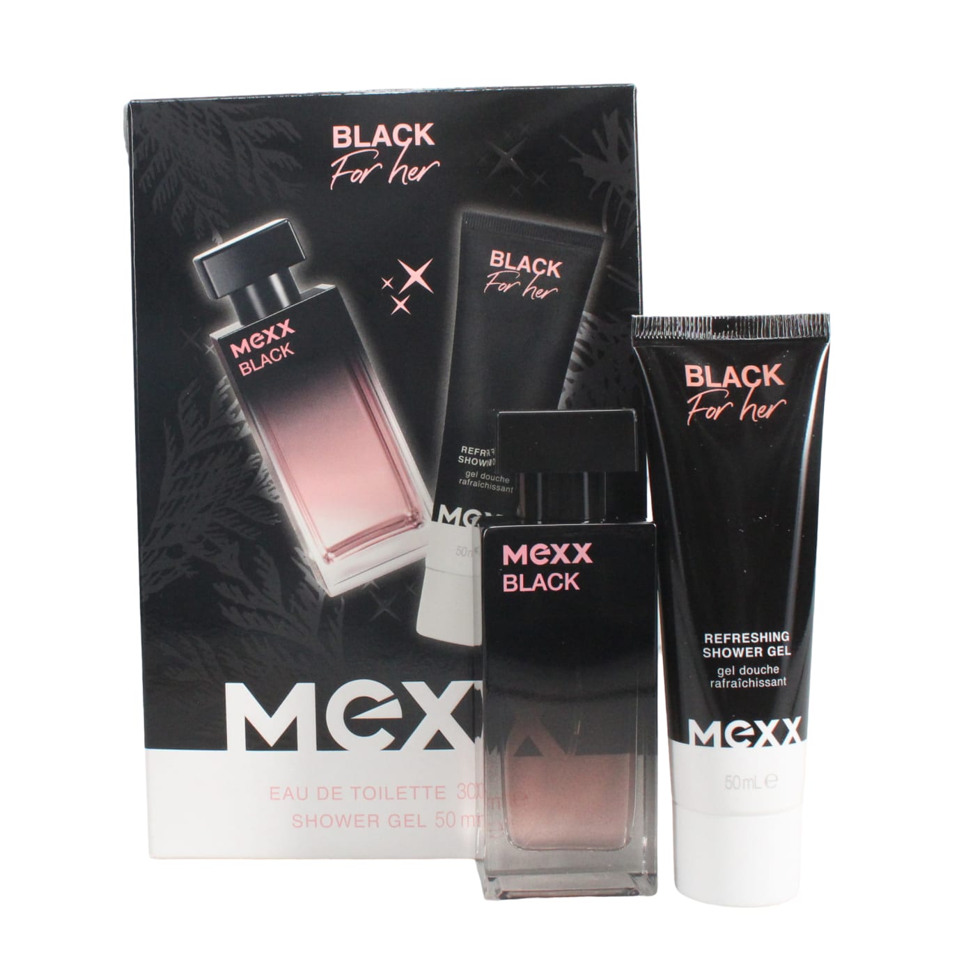 MEXX BLCK FOR HER 2PC GIFT SET (30ML EDT SPRAY & 50ML SHOWER GEL)
