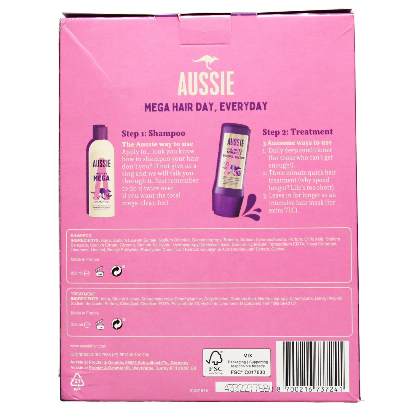 AUSSIE HAIR AID KIT 2PCS
