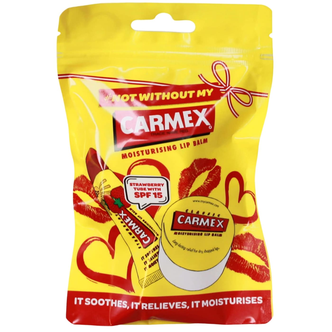 CARMEX NOT WITHOUT MY CARMEX POUCH 2PC
