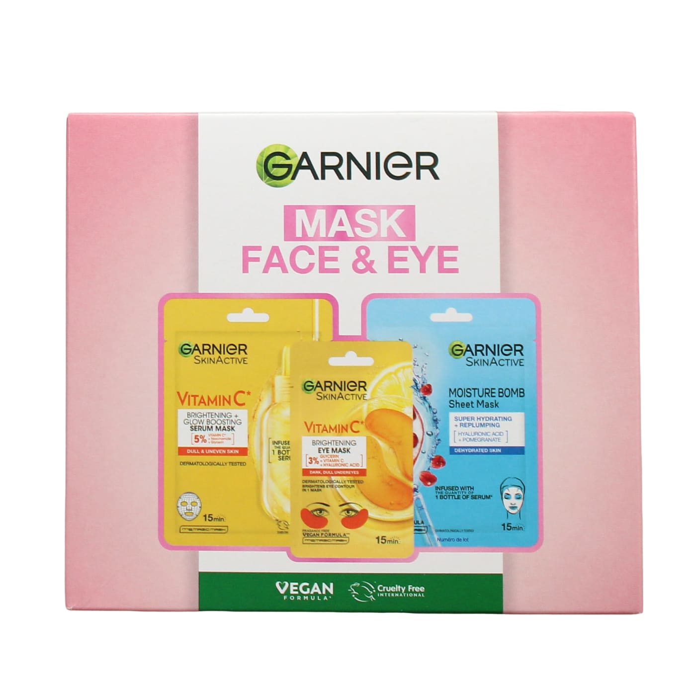 GARNIER ULTIMATE 3PC MASK FACE & EYE SET
