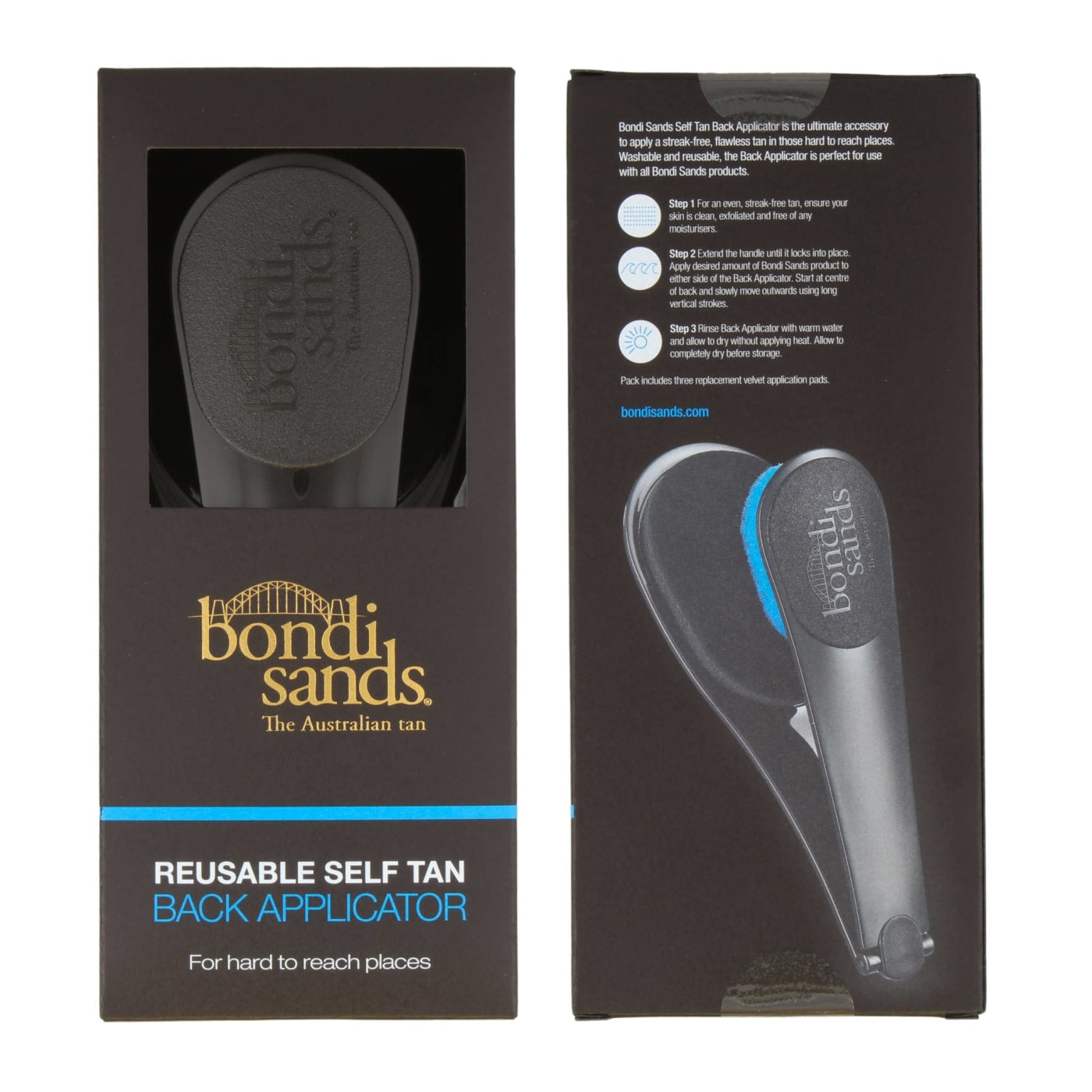 BONDI SANDS SELF TAN BACK APPLICATOR (1 APPLICATOR & 3 REPLACEMENT PADS)