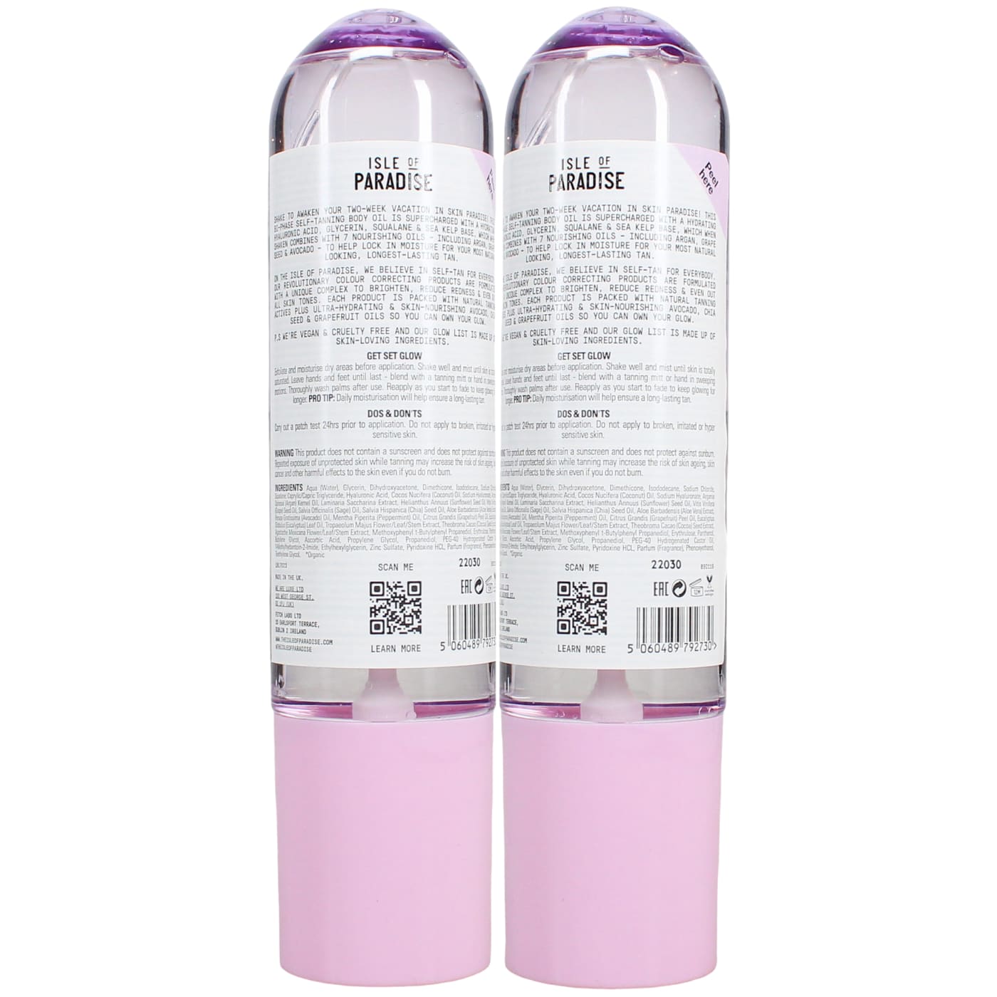 Isle Of Paradise 200ml Self-Tanning Oil Mist Dark