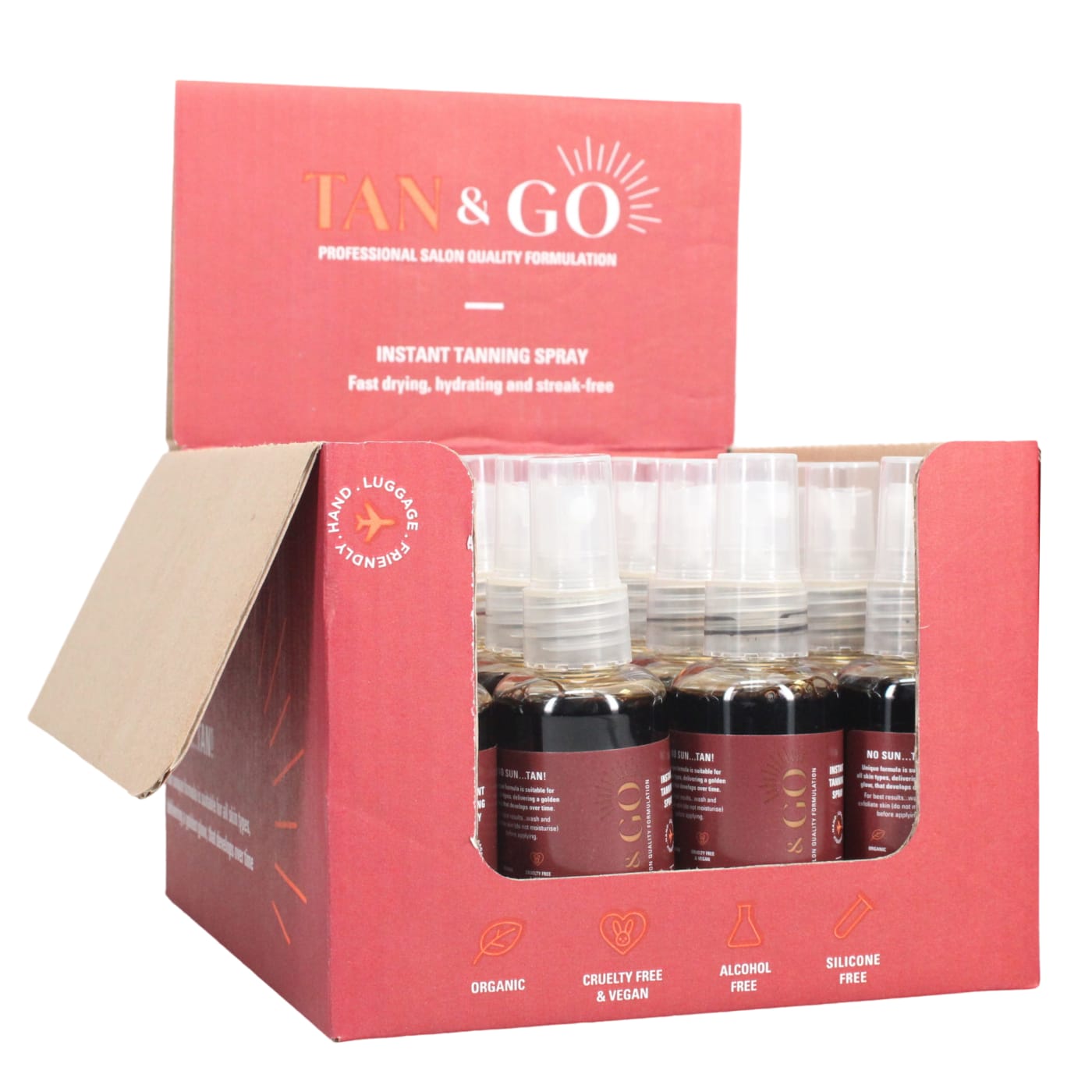 TAN&GO 60ML INSTANT TAN SPRY MED DARK