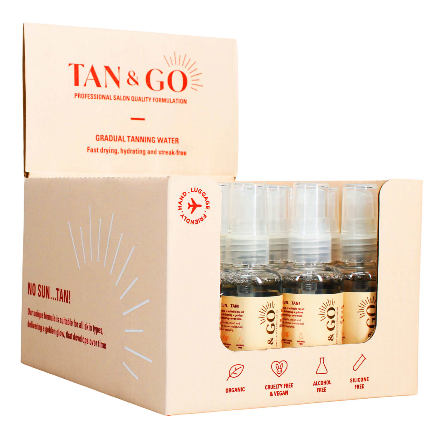 TAN&GO 60ML GRADUAL FACE&TAN SPRY L/MED