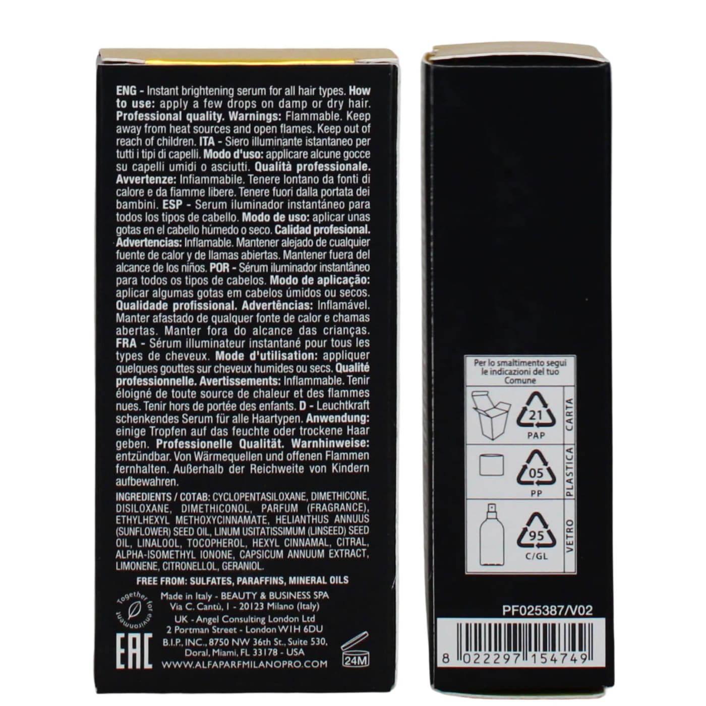 ALFAPARF SEMI DI LINO 15ML SERUM CRYSTAL