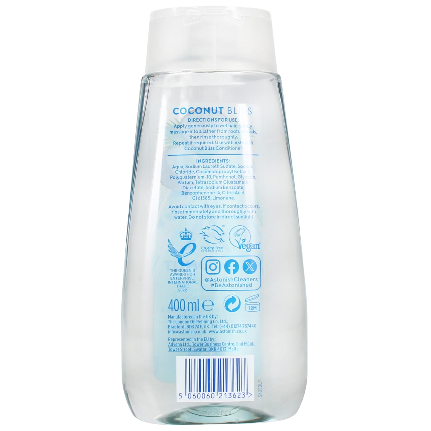 Astonish 400ml Shampoo Coconut