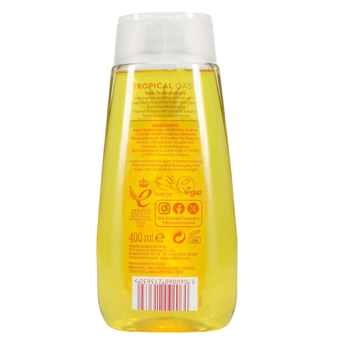 ASTONISH 400ML S/POO TROPICAL 11/28