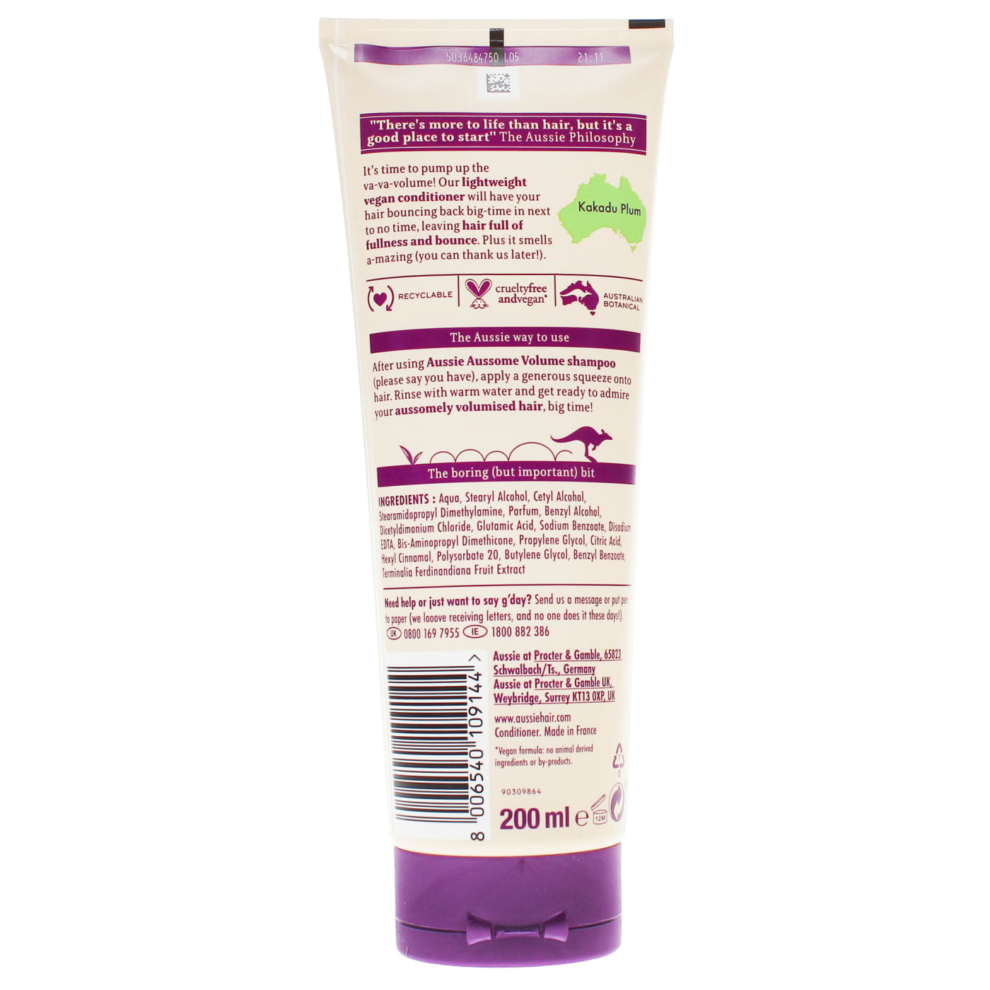 AUSSIE 200ML CONDITIONER AUSSOME VOLUME