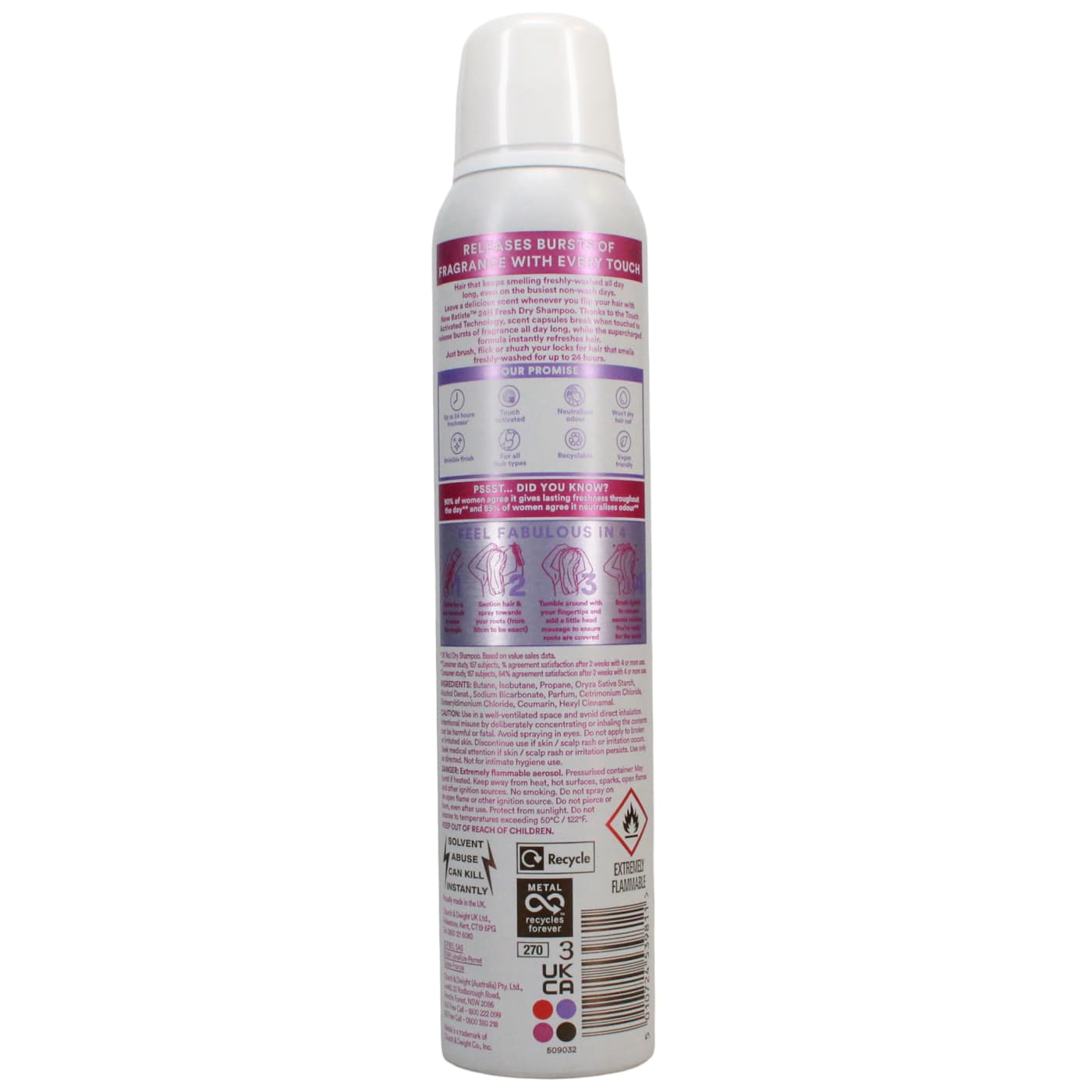 BATISTE 200ML DRY S/POO 24H FRESH