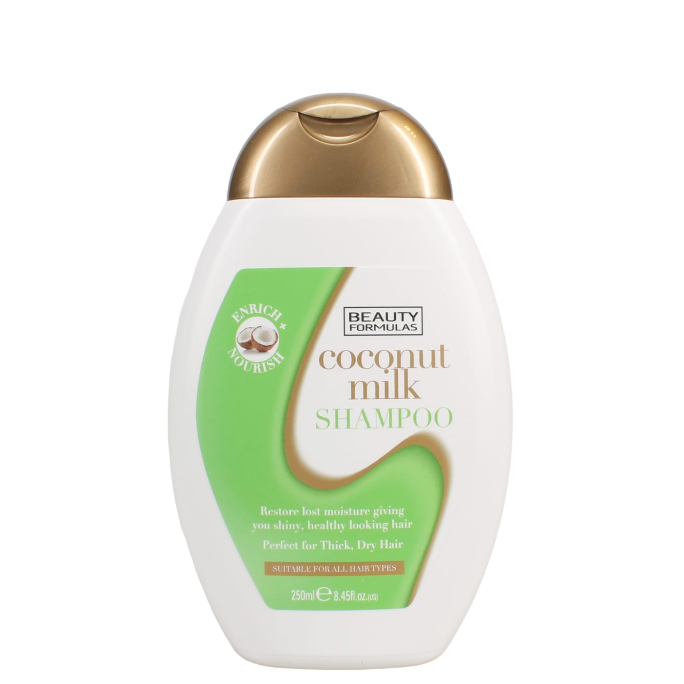 BEAUTY FORMULAS 250ML S/POO COCONUT MILK