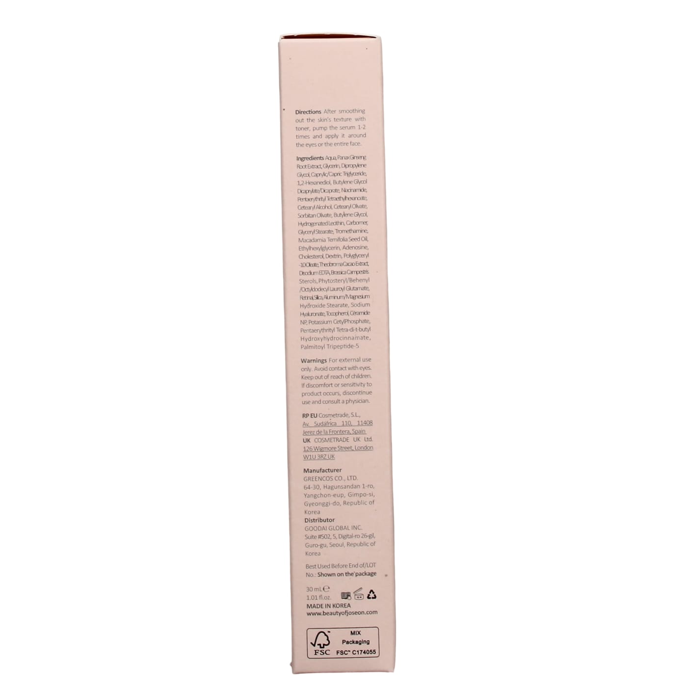 BEAUTY OF JOSEON 30ML EYE SERUM REVIVE 12/27