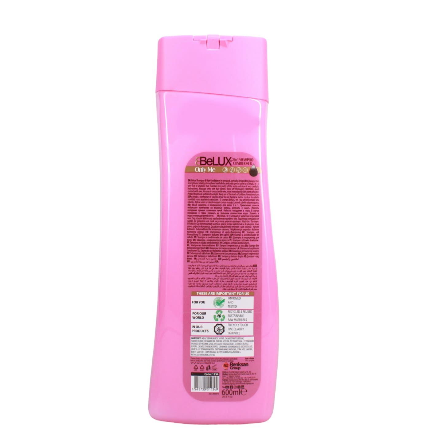 BELUX 600ML 2 IN 1 S/POO FOR WOMEN 07/27