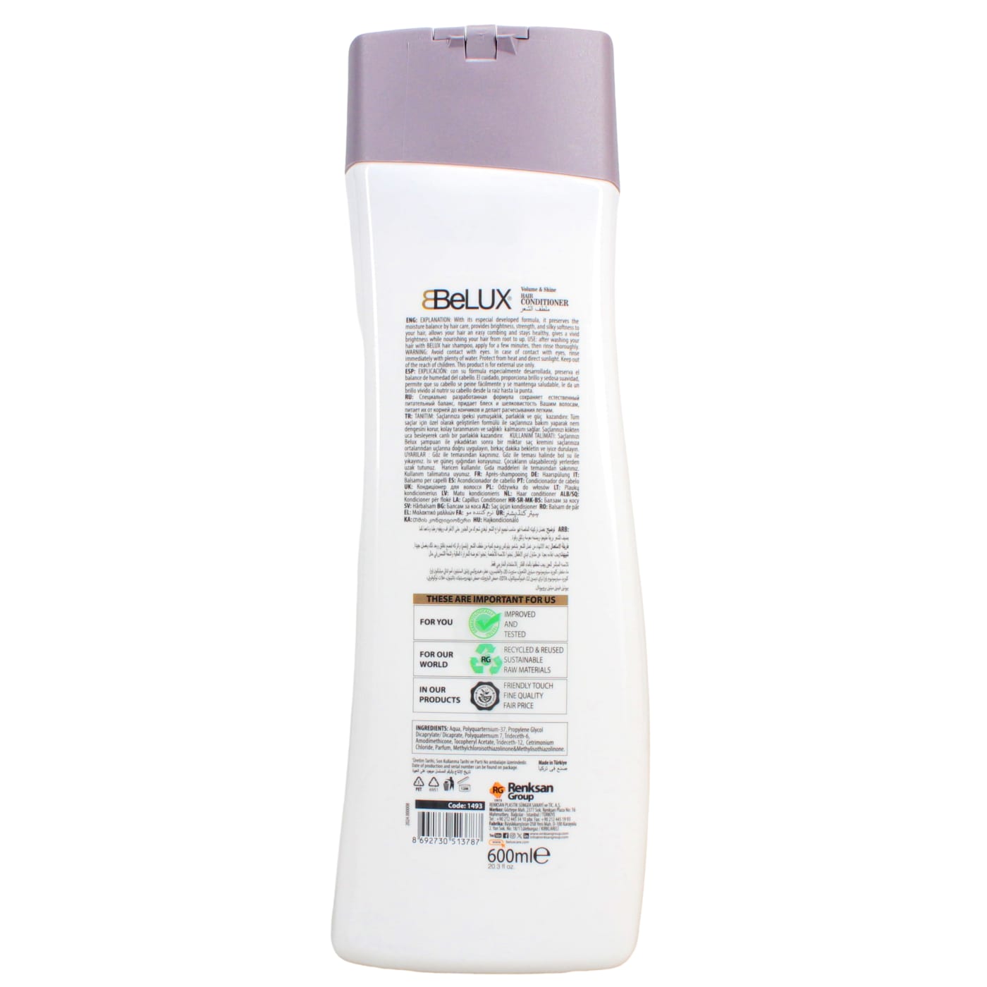 BELUX 600ML COND VOL & SHINE 11/27