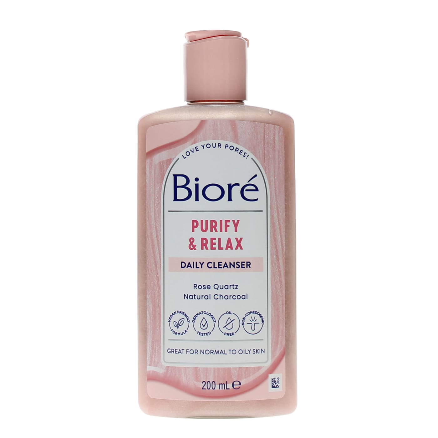 BIORE ROSE 200ML  DAILY FACE CLEANSER QUARTZ & CHARCOAL PURIFY & RELAX
