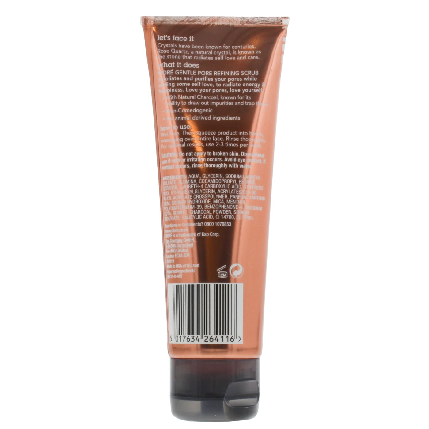 BIORE 110ML PORE REFINING SCRUB ROSE