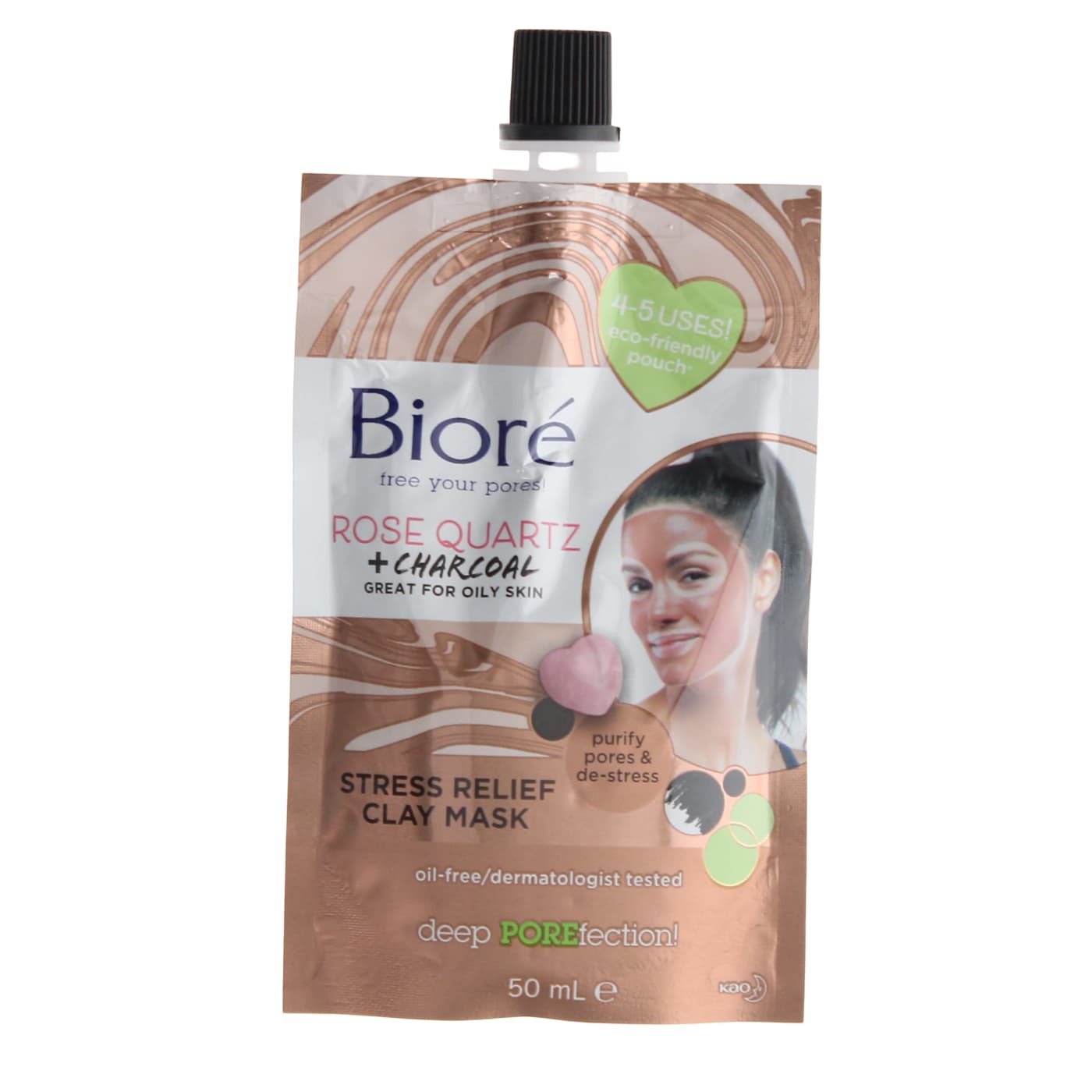 BIORE 50ML ROSE QUARTZ & CHARCOAL MASK