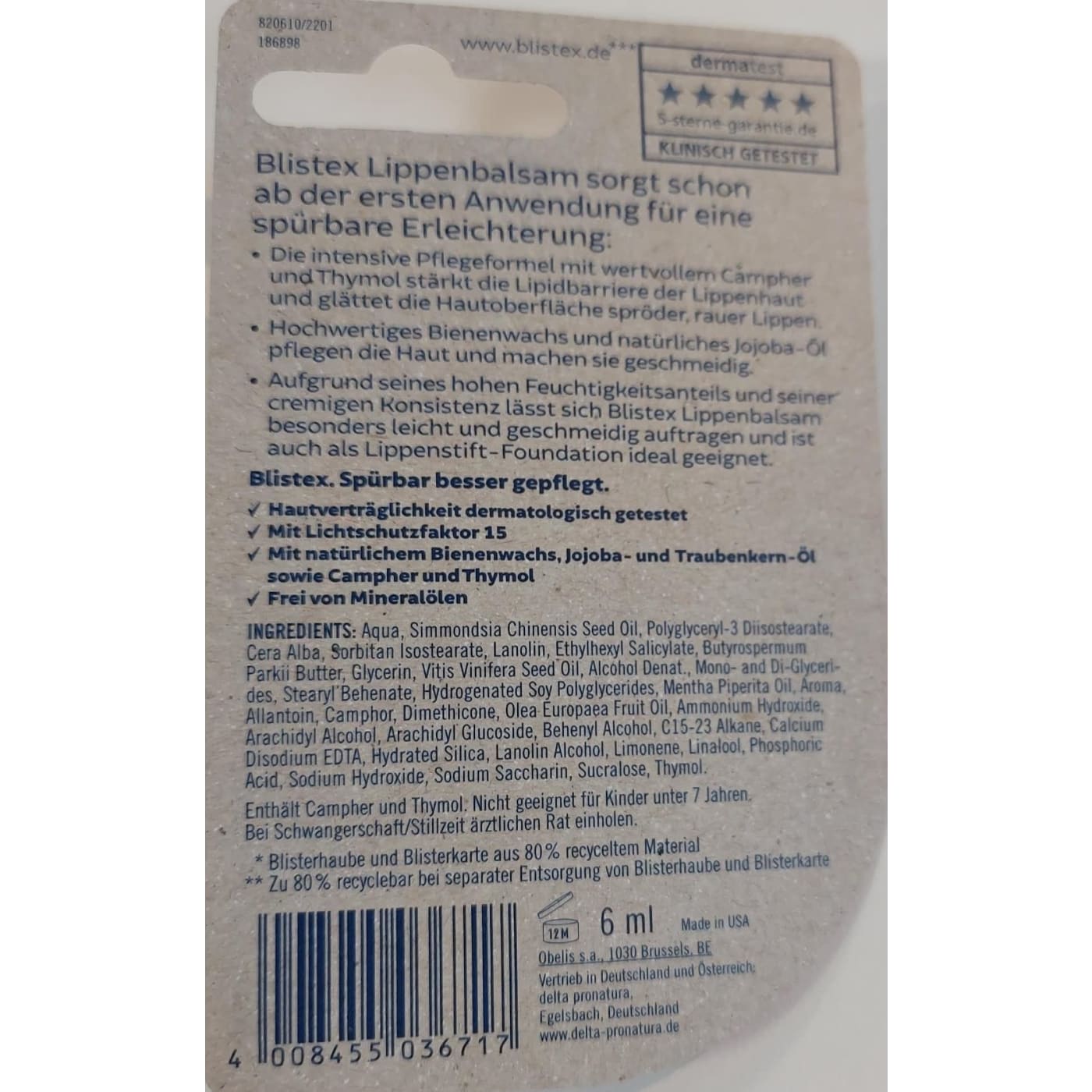 BLISTEX 6ML LIP RELIEF CREAM (DE)