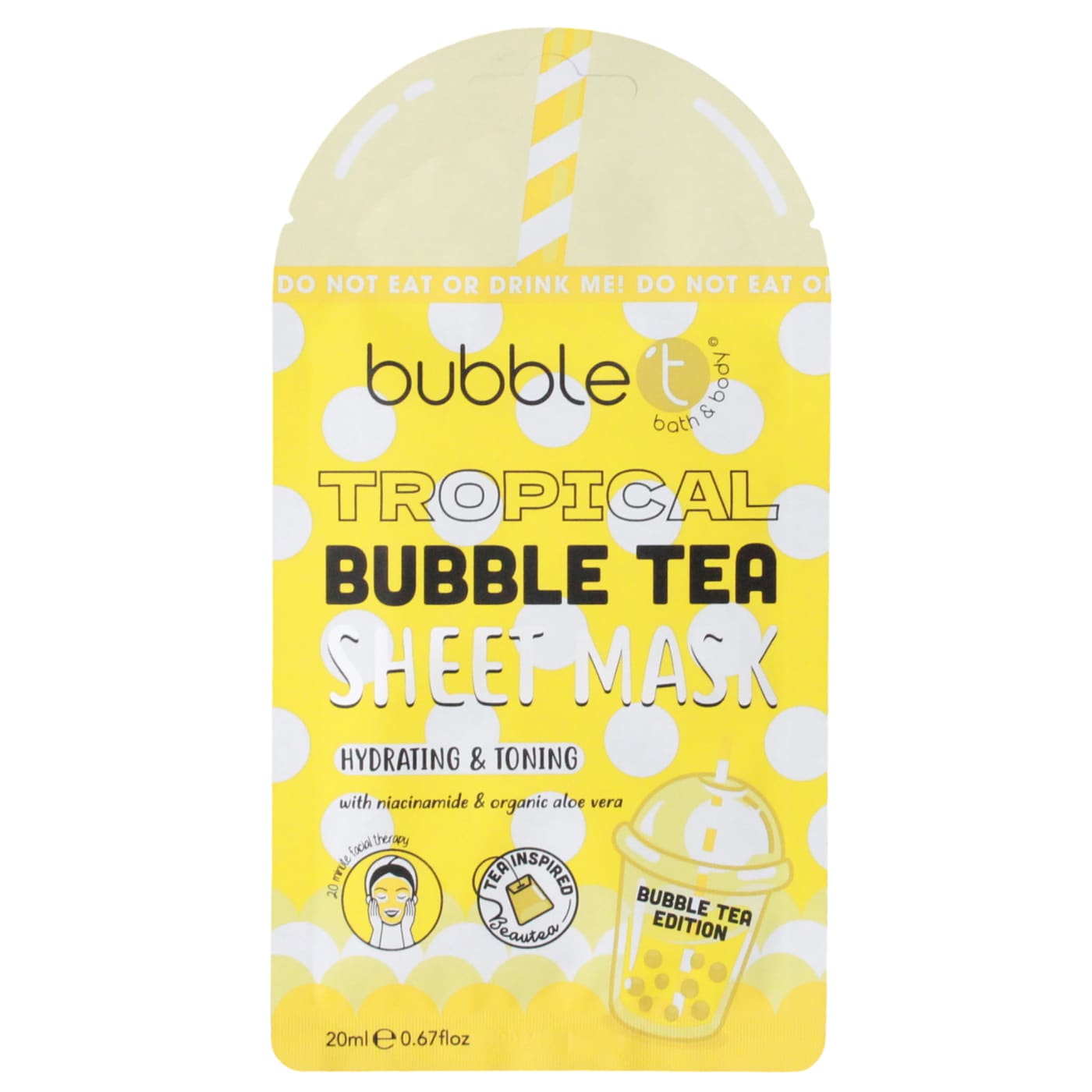 Bubble T Sheet Mask Hydrating & Toning Tropical